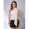 image:imageRoseSeek Womens Leopard Polka Dots Halter One Shoulder Tops Asymmetrical Slim Fit Cropped Y2K Going Out TopsWhite Burgundy