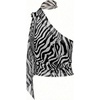 image:imageRoseSeek Womens Leopard Polka Dots Halter One Shoulder Tops Asymmetrical Slim Fit Cropped Y2K Going Out TopsZebra Print