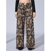 image:imageRoseSeek Womens Leopard Print Wide Leg Pants Patched Elastic Waist Casual Loose TrousersMulticolor