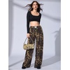 image:imageRoseSeek Womens Leopard Print Wide Leg Pants Patched Elastic Waist Casual Loose TrousersMulticolor Cheetah