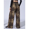 image:imageRoseSeek Womens Leopard Print Wide Leg Pants Patched Elastic Waist Casual Loose TrousersMulticolor Cheetah