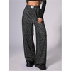 image:imageRoseSeek Womens Leopard Print Wide Leg Pants Patched Elastic Waist Casual Loose TrousersMulticolor Dark