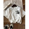 image:imageRoseSeek Womens Letter Graphic Tees Crew Neck Short Sleeve T Shirts Streetwear TopsWhite