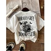 image:imageRoseSeek Womens Letter Graphic Tees Crew Neck Short Sleeve T Shirts Streetwear TopsWhite
