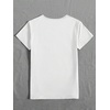 image:imageRoseSeek Womens Letter Graphic Tees V Neck Short Sleeve Casual T Shirts Old Money TopsGraphic White
