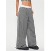 image:imageRoseSeek Womens Letter Leopard Print Straight Leg Pants Elastic Waist Y2K Trousers Bottoms with PocketsBlack