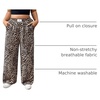image:imageRoseSeek Womens Letter Leopard Print Straight Leg Pants Elastic Waist Y2K Trousers Bottoms with PocketsDeep Brown