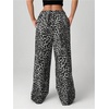 image:imageRoseSeek Womens Letter Leopard Print Straight Leg Pants Elastic Waist Y2K Trousers Bottoms with PocketsGrey