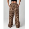 image:imageRoseSeek Womens Letter Leopard Print Straight Leg Pants Elastic Waist Y2K Trousers Bottoms with PocketsKhaki