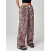 image:imageRoseSeek Womens Letter Leopard Print Straight Leg Pants Elastic Waist Y2K Trousers Bottoms with PocketsPink