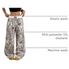 image:imageRoseSeek Womens Letter Leopard Print Straight Leg Pants Elastic Waist Y2K Trousers Bottoms with PocketsWhite
