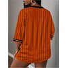 image:imageRoseSeek Womens Mesh Oversized Jersey Shirts Y2K Number Striped Half Sleeve Basketball Football JerseyMulticolor