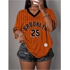 image:imageRoseSeek Womens Mesh Oversized Jersey Shirts Y2K Number Striped Half Sleeve Basketball Football JerseyMulticolor