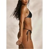 image:imageRoseSeek Womens Metallic Bikini Top Triangle String Tie Back Halter Swim Rave Tops Vacation BeachwearBlack
