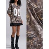 image:imageRoseSeek Womens Number Print Mesh Oversized Jersey Shirts Striped Trim Half Sleeve Baggy Camo Graphic TeesMulticolor