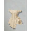 image:imageRoseSeek Womens Off Shoulder Corset Dress Ruffle Hem Lace Up Mini Dress Gothic Lolita OutfitsBeige