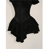 image:imageRoseSeek Womens Off Shoulder Corset Dress Ruffle Hem Lace Up Mini Dress Gothic Lolita OutfitsBlack