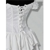 image:imageRoseSeek Womens Off Shoulder Corset Dress Ruffle Hem Lace Up Mini Dress Gothic Lolita OutfitsWhite