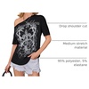 image:imageRoseSeek Womens Off The Shoulder Tops Gothic Graphic Tee Y2k Grunge Outfits Vintage Summer Going Out TopsBlack
