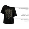 image:imageRoseSeek Womens Off The Shoulder Tops Gothic Graphic Tee Y2k Grunge Outfits Vintage Summer Going Out TopsBlack Graphic