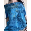 image:imageRoseSeek Womens Off The Shoulder Tops Gothic Graphic Tee Y2k Grunge Outfits Vintage Summer Going Out TopsBlue