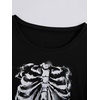image:imageRoseSeek Womens Off The Shoulder Tops Gothic Graphic Tee Y2k Grunge Outfits Vintage Summer Going Out TopsBones Black