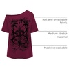 image:imageRoseSeek Womens Off The Shoulder Tops Gothic Graphic Tee Y2k Grunge Outfits Vintage Summer Going Out TopsBurgundy Black