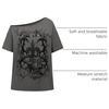 image:imageRoseSeek Womens Off The Shoulder Tops Gothic Graphic Tee Y2k Grunge Outfits Vintage Summer Going Out TopsGrey