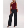 image:imageRoseSeek Womens One Shoulder Cut Out Tank Top Elegant Asymmetrical Knot Sleeveless Tops Going Out OutfitsBurgundy