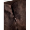 image:imageRoseSeek Womens PU Leather Ruched Bodycon Dresses Mock Neck Sleeveless Zipper Mini Tank DressCoffee Brown
