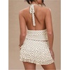 image:imageRoseSeek Womens Polka Dots Ruffle Tiered Layered Skirts Low Rise Ruched Y2K A Line Mini SkirtApricot