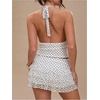 image:imageRoseSeek Womens Polka Dots Ruffle Tiered Layered Skirts Low Rise Ruched Y2K A Line Mini SkirtWhite Black Dots