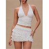 image:imageRoseSeek Womens Polka Dots Ruffle Tiered Layered Skirts Low Rise Ruched Y2K A Line Mini SkirtWhite Black Dots