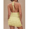 image:imageRoseSeek Womens Polka Dots Ruffle Tiered Layered Skirts Low Rise Ruched Y2K A Line Mini SkirtYellow