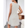 image:imageRoseSeek Womens Polka Dots V Neck Tank Dress Sleeveless Summer A Line Dresses Sexy Mini DressApricot