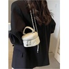 image:imageRoseSeek Womens Quilted Zipper Crossbody Handbags Y2K Top Handle Small Bucket Bags Designer Satchel PursesBeige White
