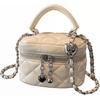 image:imageRoseSeek Womens Quilted Zipper Crossbody Handbags Y2K Top Handle Small Bucket Bags Designer Satchel PursesBeige White