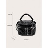 image:imageRoseSeek Womens Quilted Zipper Crossbody Handbags Y2K Top Handle Small Bucket Bags Designer Satchel PursesBlack