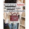 image:imageRoseSeek Womens Quilted Zipper Crossbody Handbags Y2K Top Handle Small Bucket Bags Designer Satchel PursesBurgundy Red