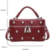 image:imageRoseSeek Womens Quilted Zipper Crossbody Handbags Y2K Top Handle Small Bucket Bags Designer Satchel PursesBurgundy Red