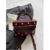 image:imageRoseSeek Womens Quilted Zipper Crossbody Handbags Y2K Top Handle Small Bucket Bags Designer Satchel PursesBurgundy Red