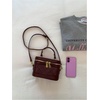 image:imageRoseSeek Womens Quilted Zipper Crossbody Handbags Y2K Top Handle Small Bucket Bags Designer Satchel PursesDark Burgundy