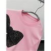 image:imageRoseSeek Womens Rhinestone Sequin Bowknot Graphic Tees Short Sleeve Crewneck Summer Tops Going Out T ShirtBright Pink