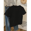 image:imageRoseSeek Womens Rhinestone Sequin Bowknot Graphic Tees Short Sleeve Crewneck Summer Tops Going Out T ShirtPure Black