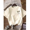 image:imageRoseSeek Womens Sea Otter Print Graphic Tees Cute Short Sleeve Crew Neck Casual Summer T ShirtsLight Apricot