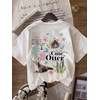 image:imageRoseSeek Womens Sea Otter Print Graphic Tees Cute Short Sleeve Crew Neck Casual Summer T ShirtsWhite