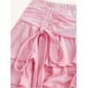 image:imageRoseSeek Womens Sequin Sparkly Skirts Mesh Ruffle Layered Drop Waist Glitter Mini Skirt Y2K Concert OutfitsPink
