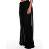 image:imageRoseSeek Womens Sheer Mesh Swimsuit Cover Up Drawstring Waist Wide Leg Loose Beach PantsBlack