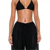 image:imageRoseSeek Womens Sheer Mesh Swimsuit Cover Up Drawstring Waist Wide Leg Loose Beach PantsBlack
