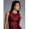 image:imageRoseSeek Womens Sheer Mesh Tank Top Sleeveless Slim Fit Fitted Summer Shirts Going Out TopsBurgundy Red